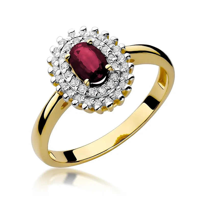 zlatý prsteň s 0,60 ct rubínom a 0,195 ct diamantmi w0303-rur-01