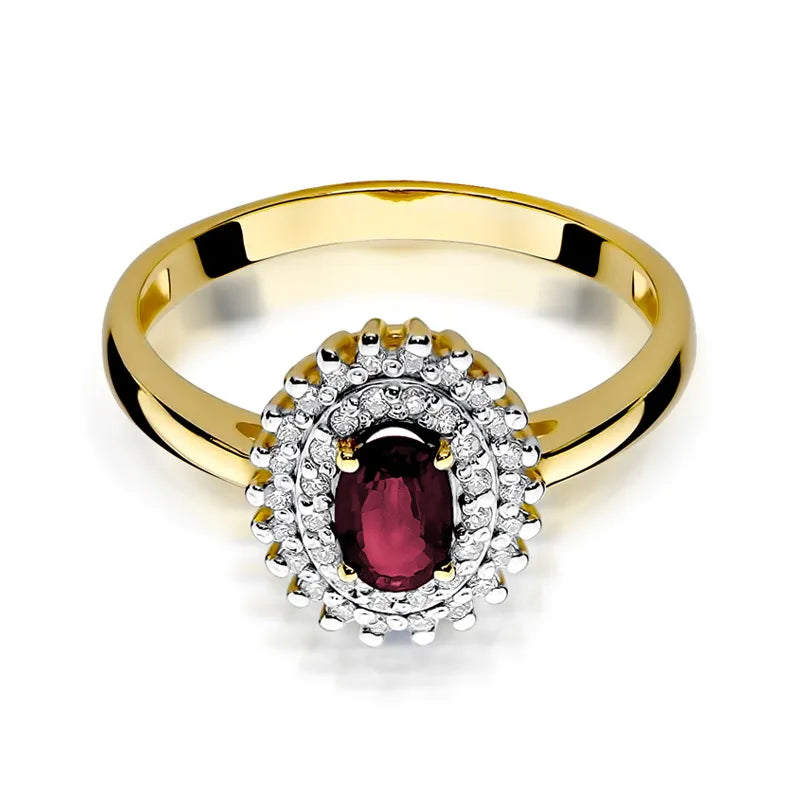 zlatý prsteň s 0,60 ct rubínom a 0,195 ct diamantmi w0303-rur-01