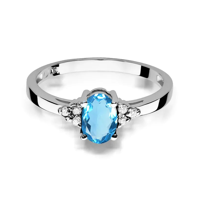 zlatý prsteň s topásom 0,90 ct a diamantmi 0,052 ct w0308-tob-01