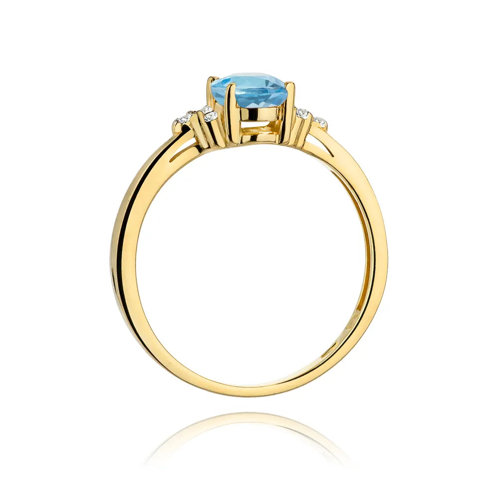 zlatý prsteň s topásom 0,90 ct a diamantmi 0,052 ct w0308-tob-01