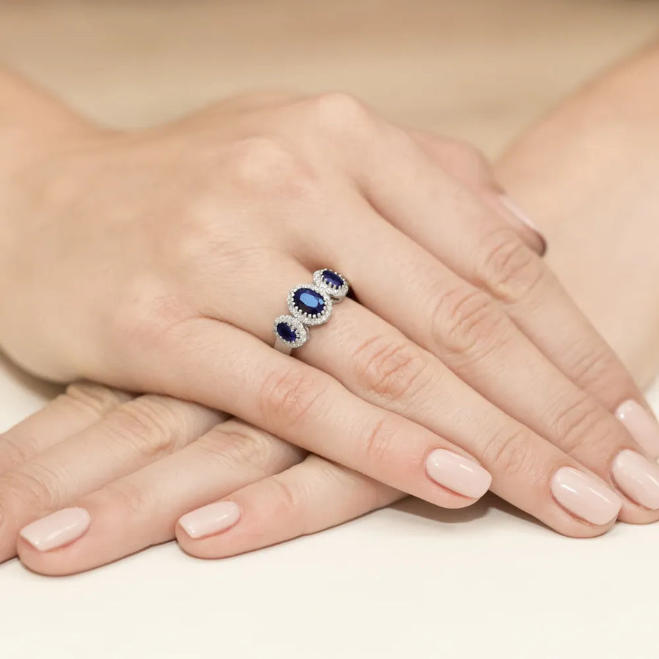 zlatý prsteň s 1,30 ct zafírmi a 0,24 ct diamantmi w0309-sab-01