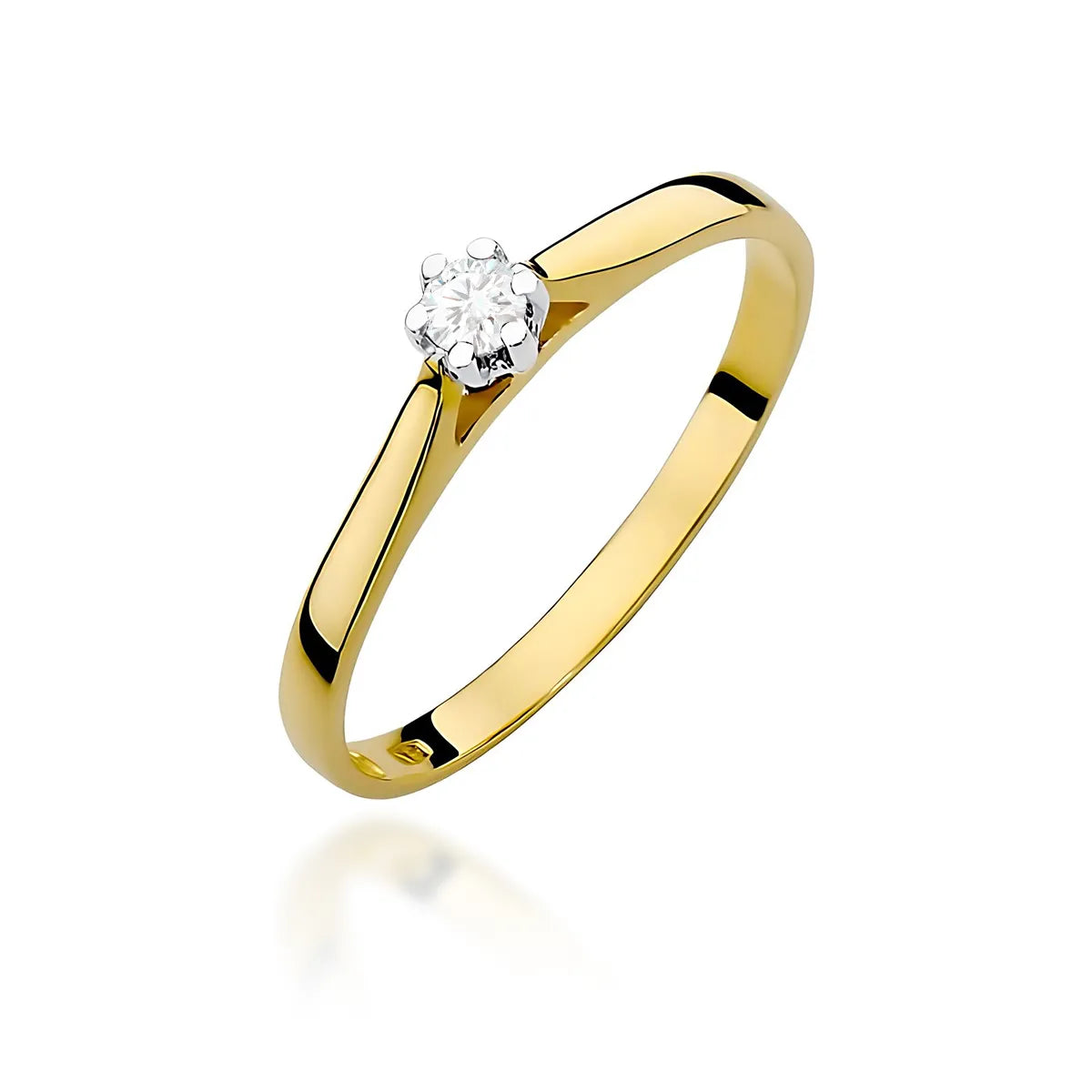 zlatý prsteň s diamantom 0,09 ct w0311-diw-01