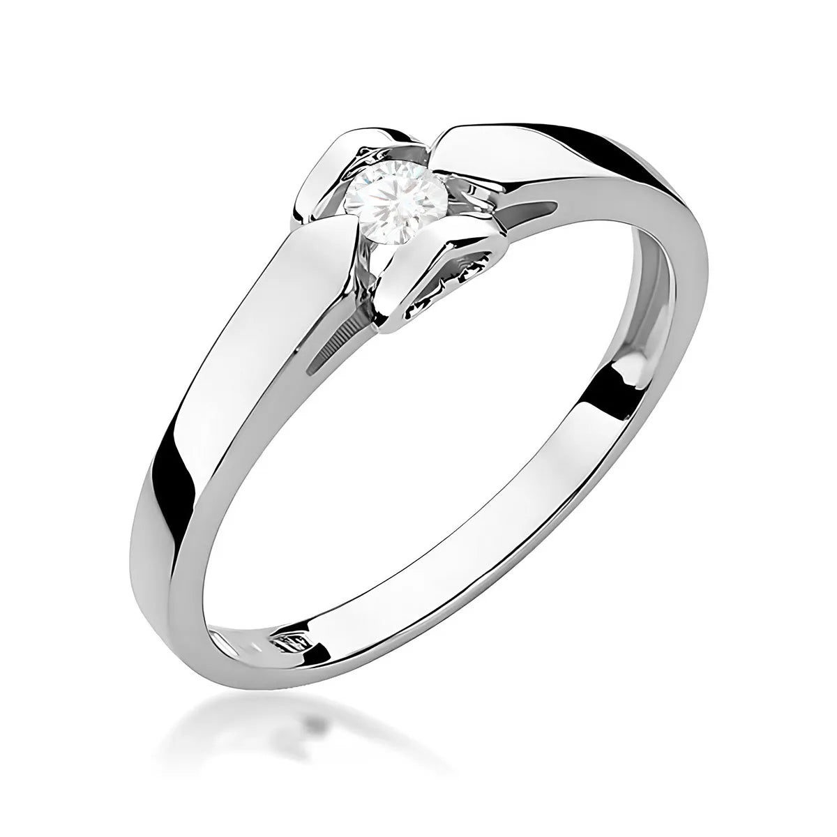 zlatý prsteň s diamantom 0,04 ct w0320-diw-02