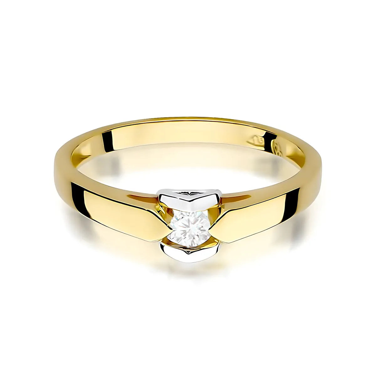 zlatý prsteň s diamantom 0,09 ct w0320-diw-03