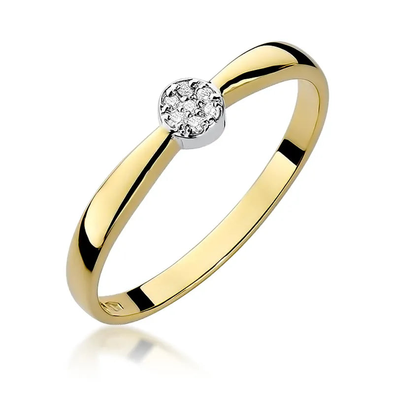 zlatý prsteň s diamantmi 0,035 ct w0322-diw-01