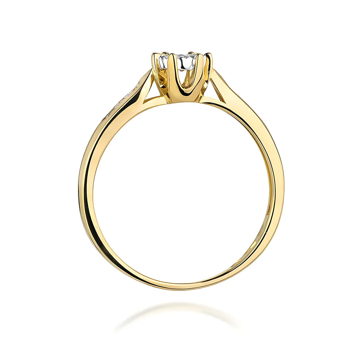 zlatý prsteň s diamantmi 0,08 ct a 0,052 ct w0328-diw-01