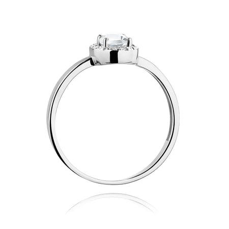 Lab-grown Diamond Engagement Ring in 585 White Gold