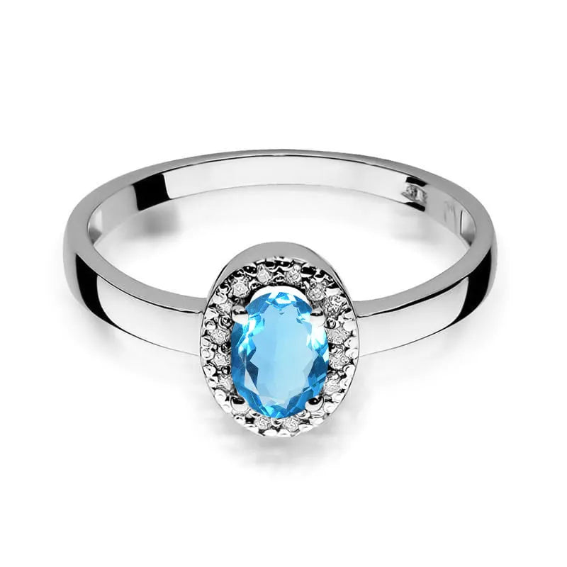 zlatý prsteň s topásom 0,50 ct a diamantmi 0,08 ct w0330-tob-01