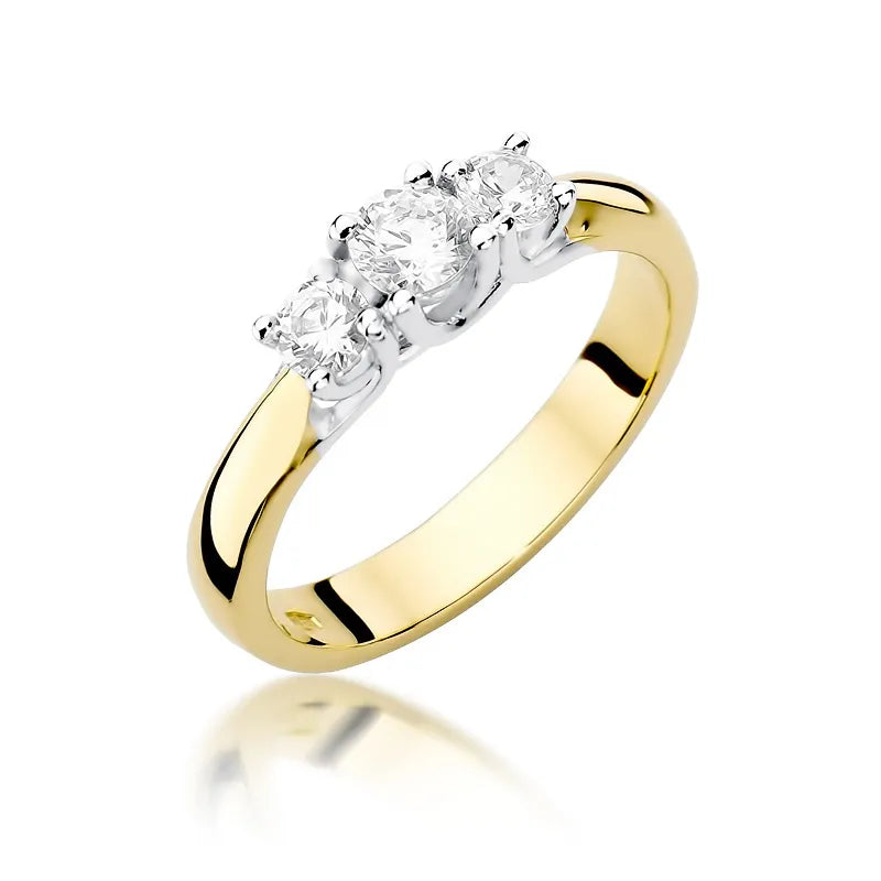 zlatý prsteň s diamantmi 0,25 ct a 0,24 ct w0344-diw-01