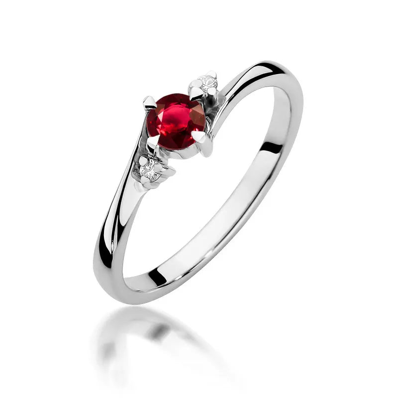 zlatý prsteň s 0,30 ct rubínom a 0,029 ct diamantmi w0346-rur-02