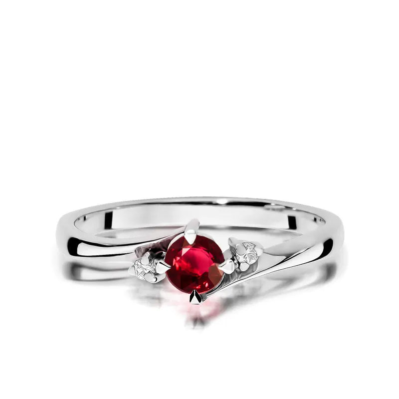 zlatý prsteň s 0,30 ct rubínom a 0,029 ct diamantmi w0346-rur-02
