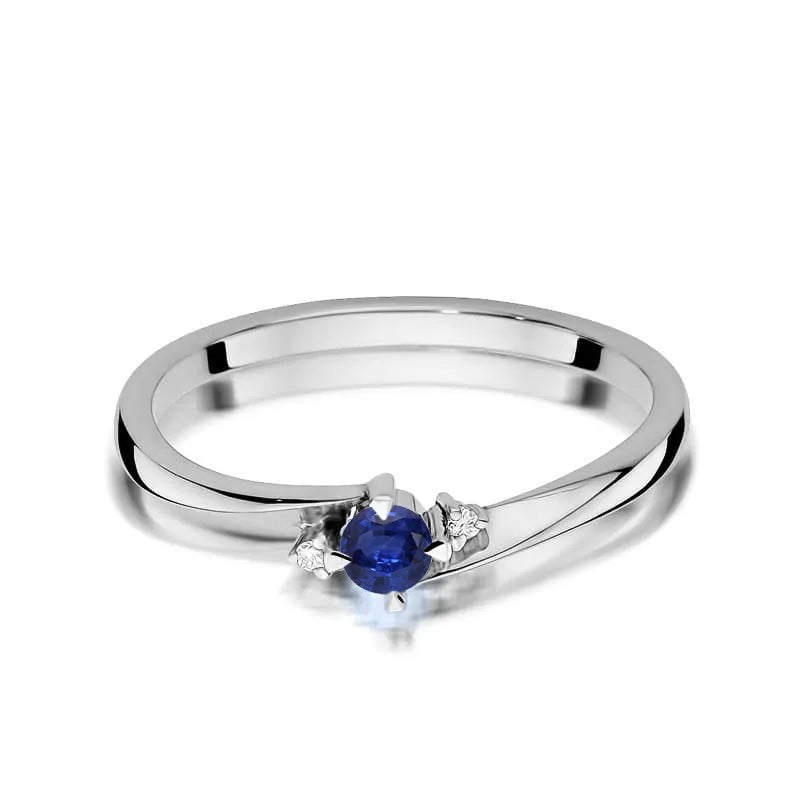 zlatý prsteň s 0,15 ct zafírom a 0,017 ct diamantmi w0346-sab-01