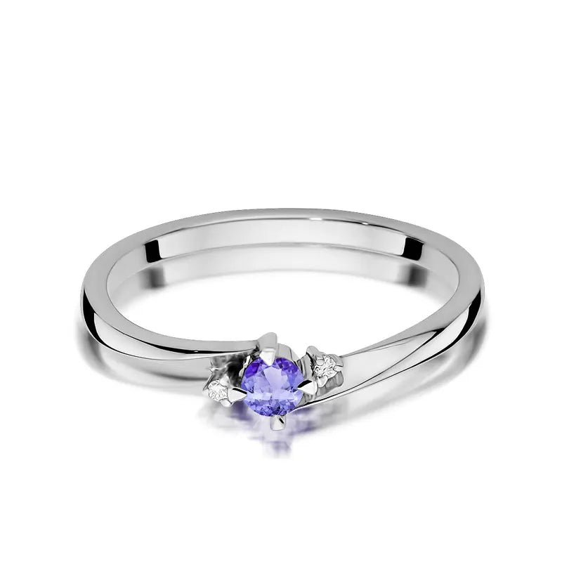 zlatý prsteň s 0,15 ct tanzanitom a 0,017 ct diamantmi w0346-tap-01