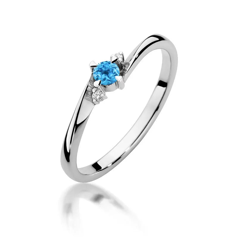 zlatý prsteň s 0,15 ct topásom a 0,017 ct diamantmi w0346-tob-01