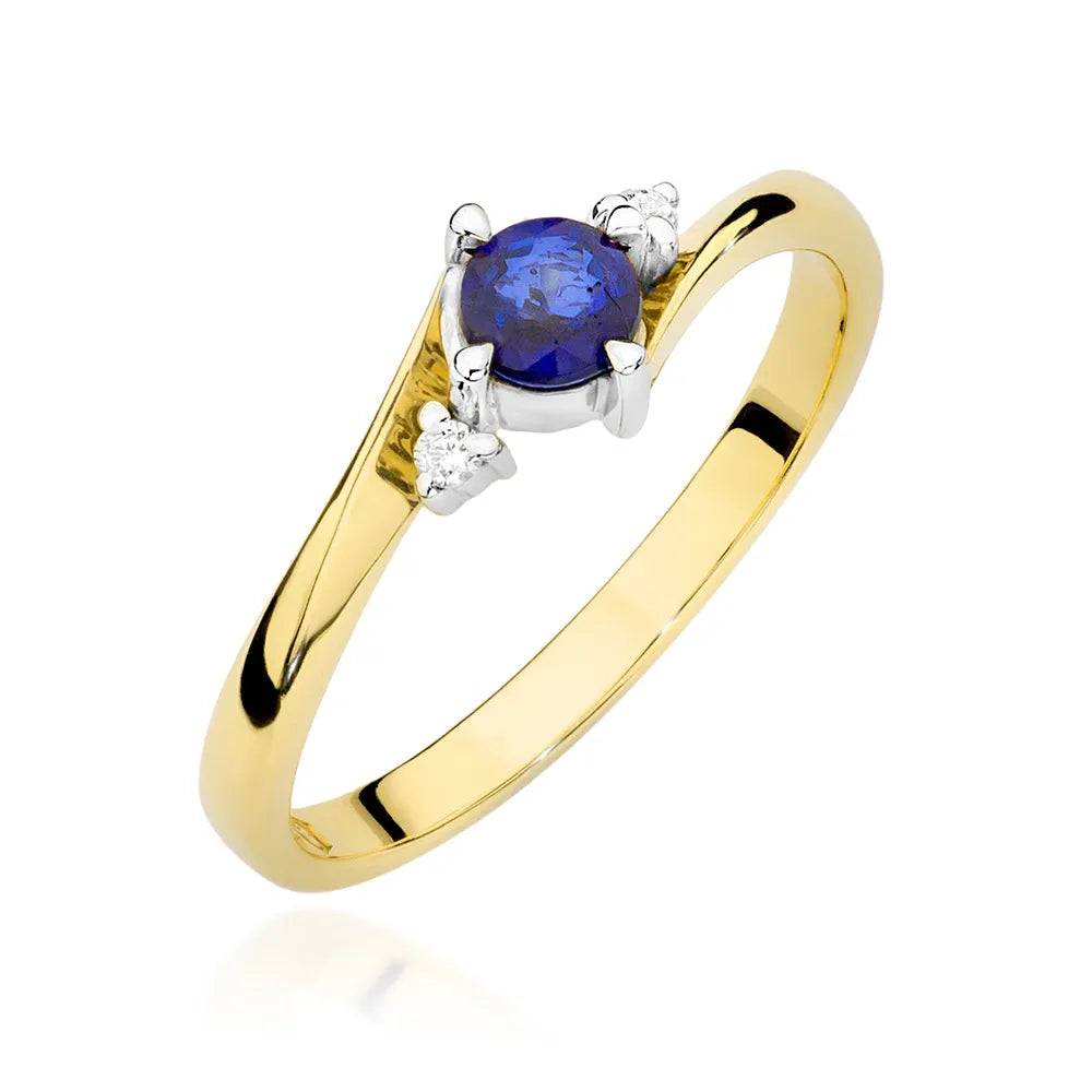 zlatý prsteň so zafírom 0,30 ct a diamantmi 0,029 ct w0346-sab-02