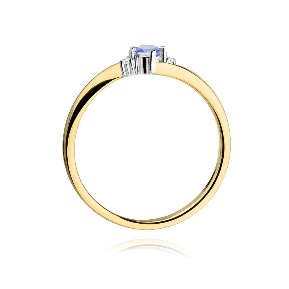 zlatý prsteň s 0,15 ct tanzanitom a 0,017 ct diamantmi w0346-tap-01