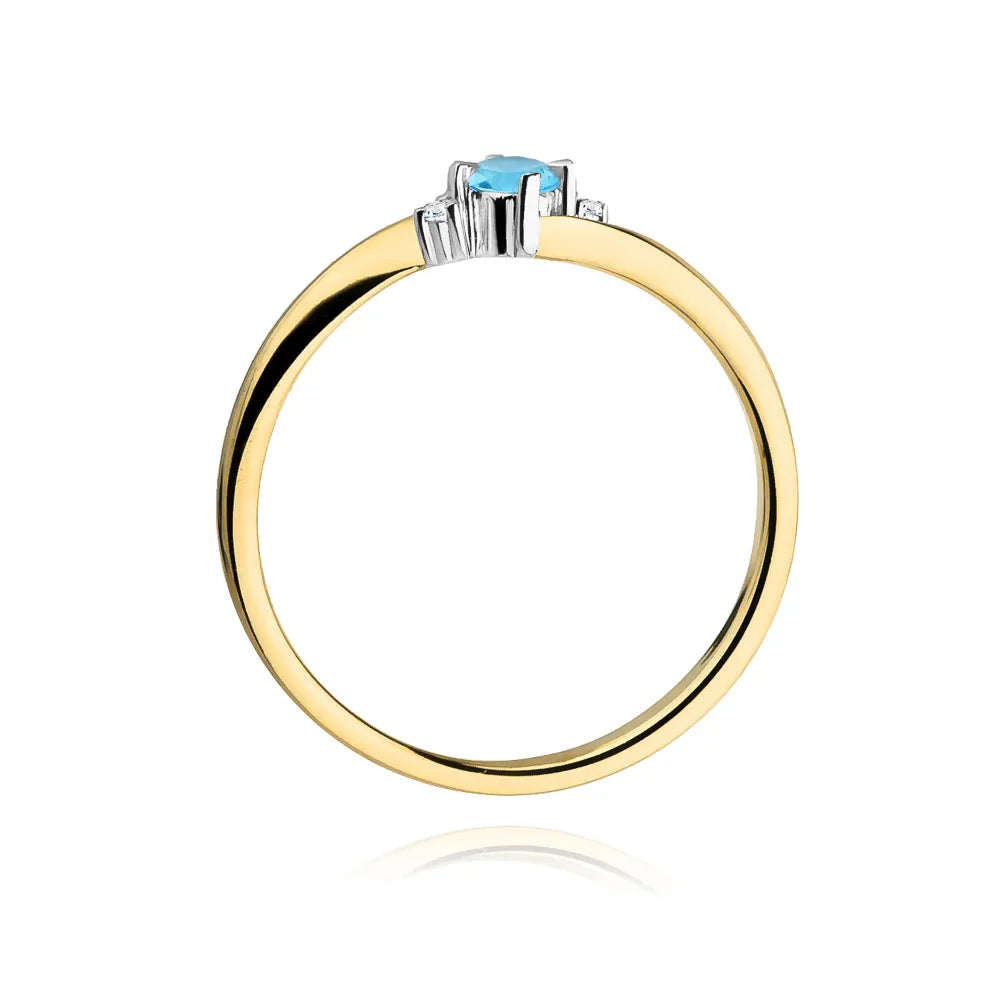 zlatý prsteň s 0,15 ct topásom a 0,017 ct diamantmi w0346-tob-01
