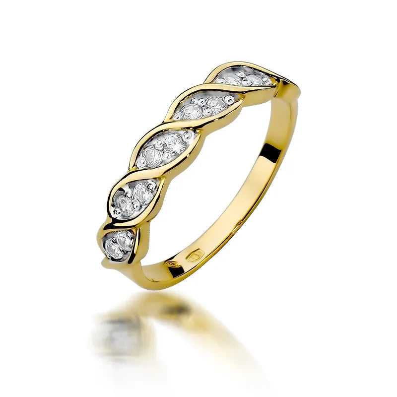 zlatý prsteň s diamantmi 0,20 ct w0349-diw-01