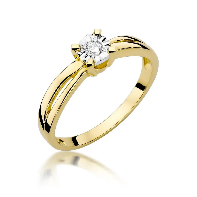 zlatý prsteň s diamantom 0,08 ct w0360-diw-01