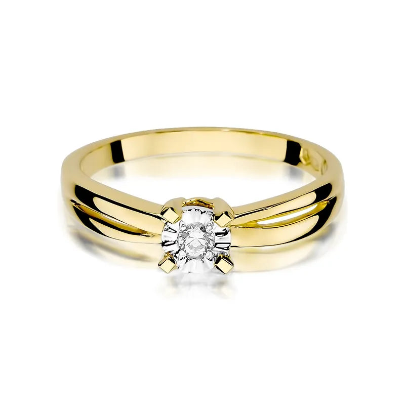 zlatý prsteň s diamantom 0,08 ct w0360-diw-01