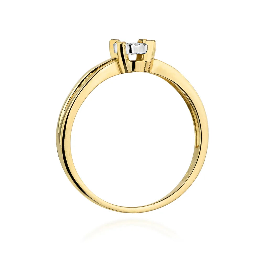 zlatý prsteň s diamantom 0,08 ct w0360-diw-01