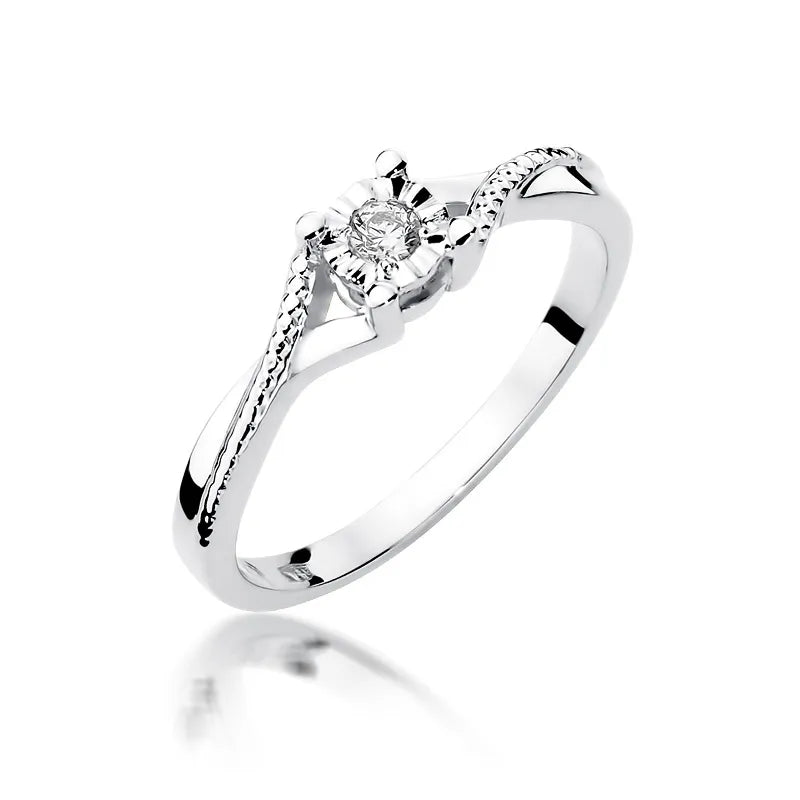 zlatý prsteň s diamantom 0,08 ct w0361-diw-01