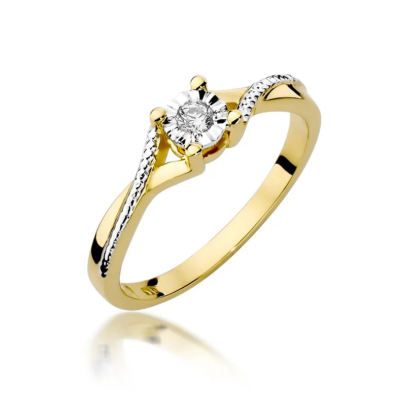 zlatý prsteň s diamantom 0,08 ct w0361-diw-01