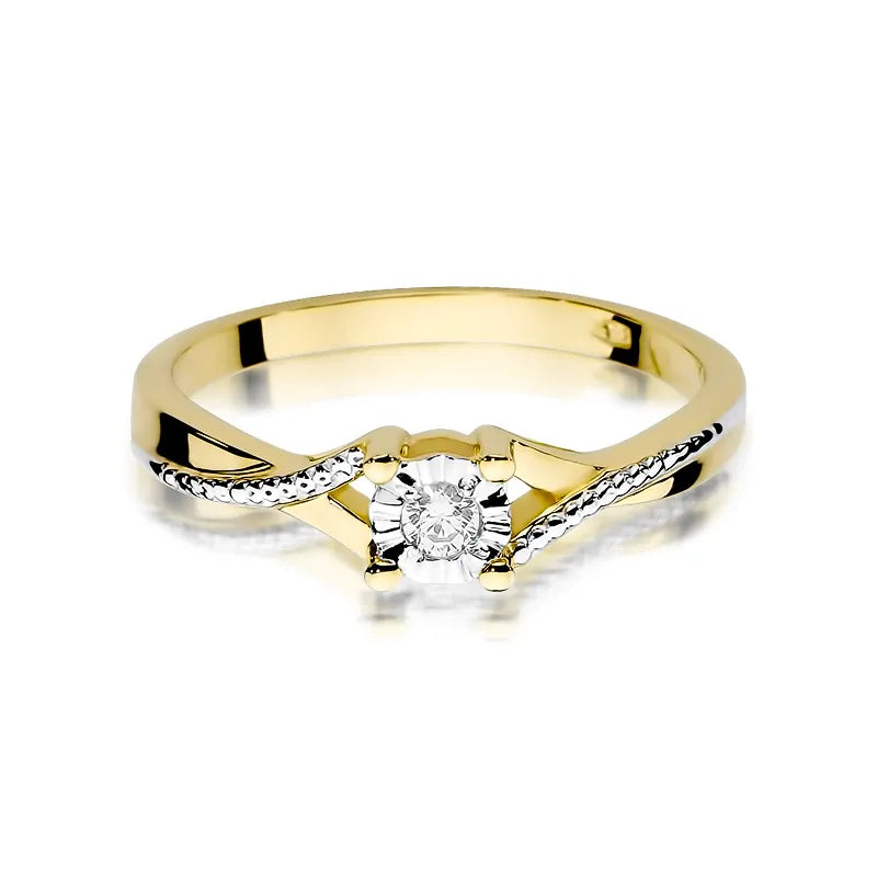 zlatý prsteň s diamantom 0,08 ct w0361-diw-01