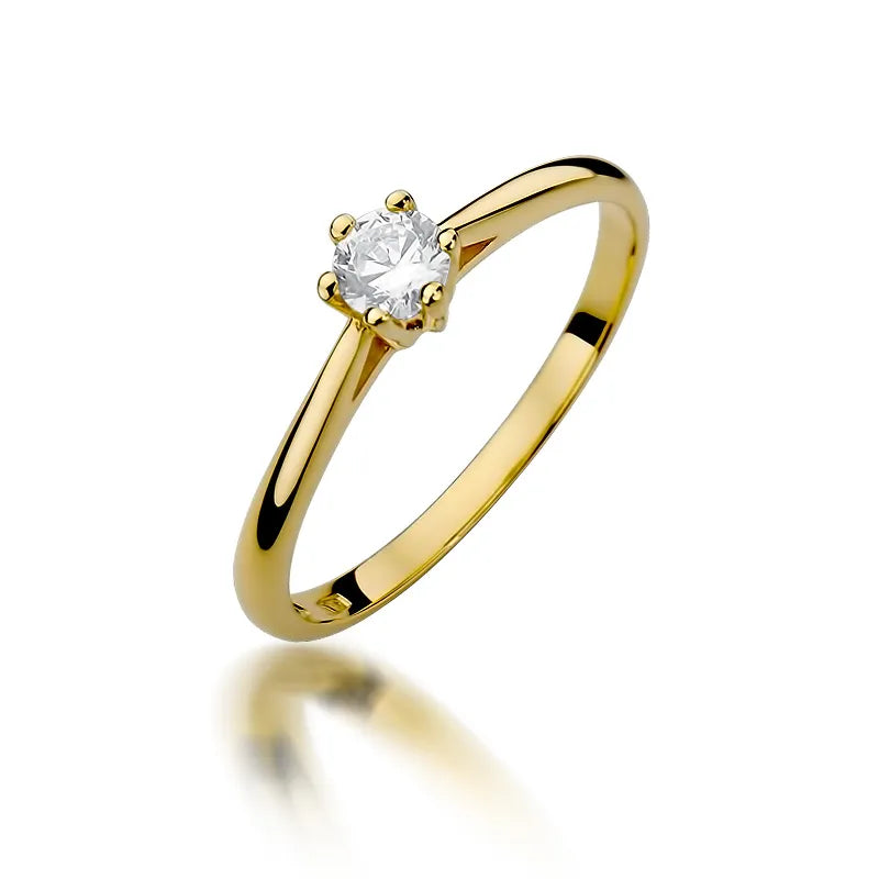 zlatý prsteň s diamantom 0,15 ct w0365-diw-01