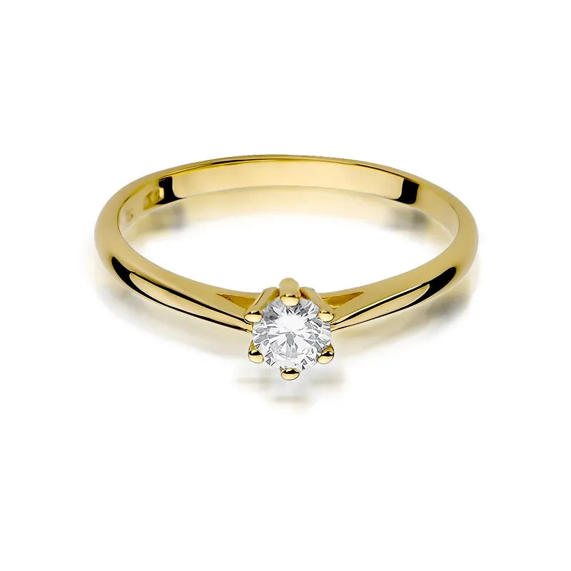 zlatý prsteň s diamantom 0,15 ct w0365-diw-01