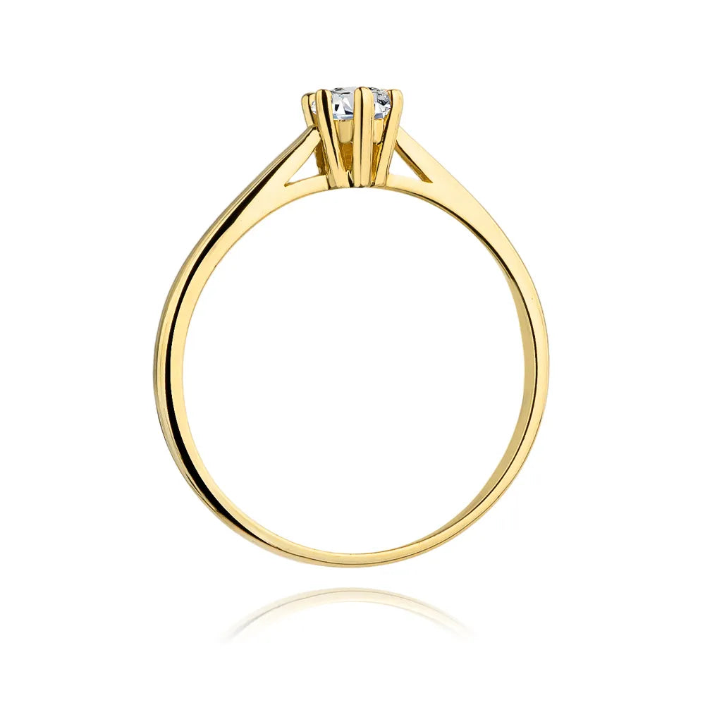 zlatý prsteň s diamantom 0,15 ct w0365-diw-01