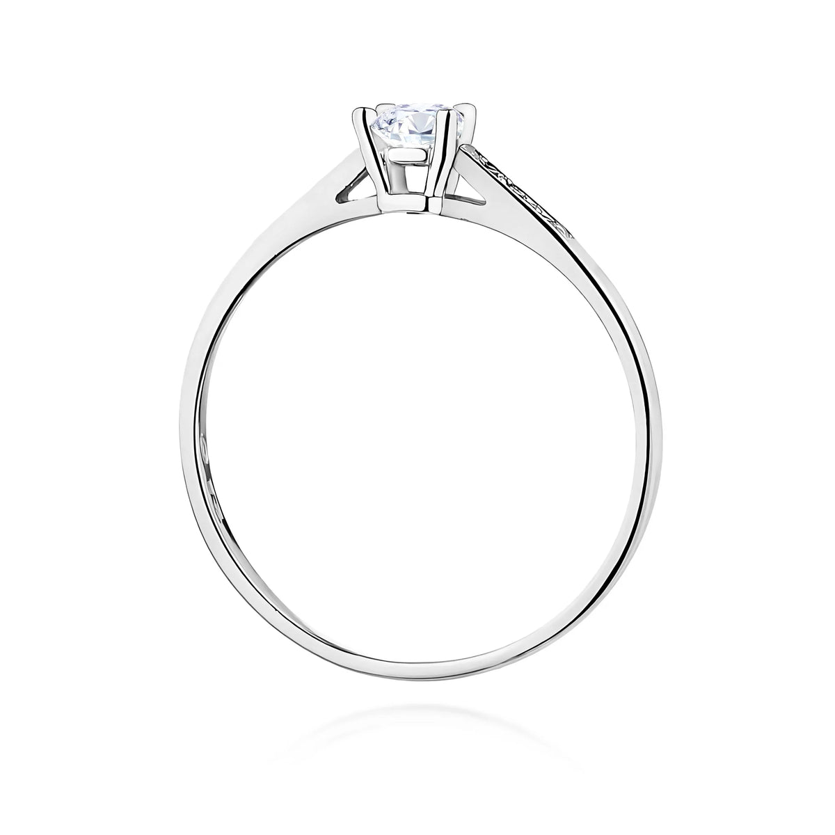 Prsteň z bieleho zlata s lab-grown diamantmi 0,15 ct a 0,06 ct