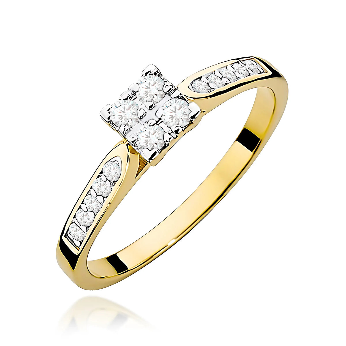 zlatý prsteň s diamantmi 0,166 ct w0402-diw-01