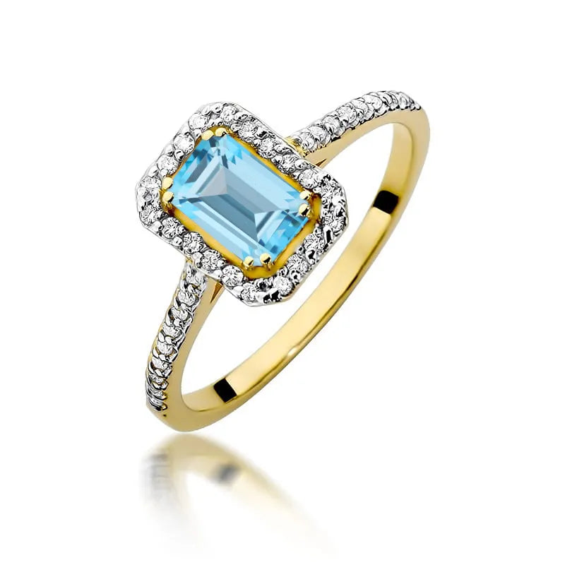 zlatý prsteň s topásom 0,65 ct a diamantmi 0,19 ct w0403-tob-01