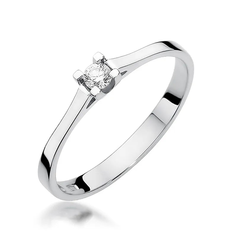 zlatý prsteň s diamantom 0,09 ct w0407-diw-01