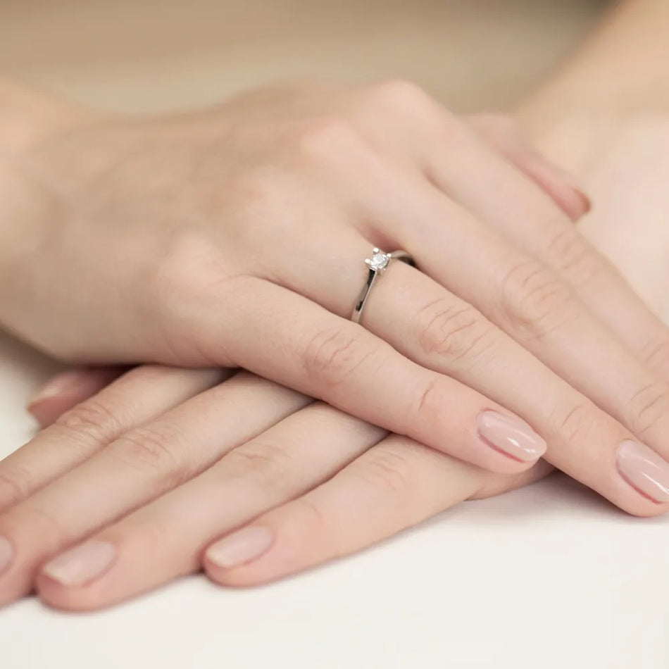 zlatý prsteň s diamantom 0,09 ct w0407-diw-01