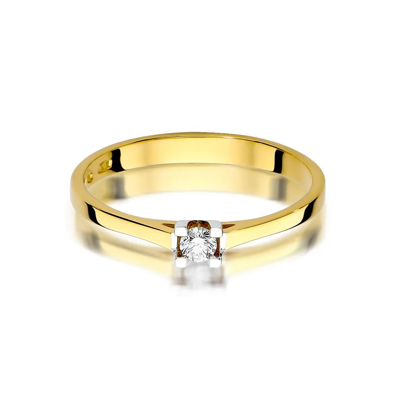 zlatý prsteň s diamantom 0,09 ct w0407-diw-01