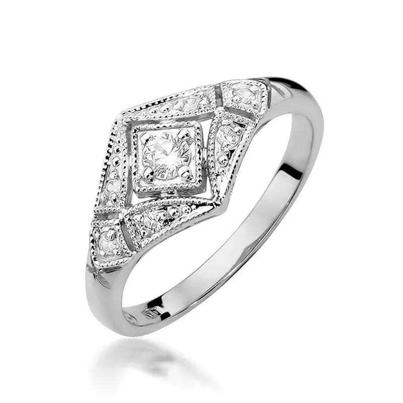 zlatý prsteň s diamantmi 0,10 ct a 0,087 ct w0412-diw-01