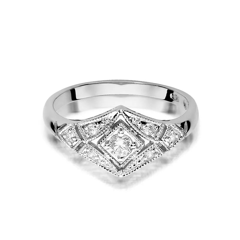 zlatý prsteň s diamantmi 0,10 ct a 0,087 ct w0412-diw-01