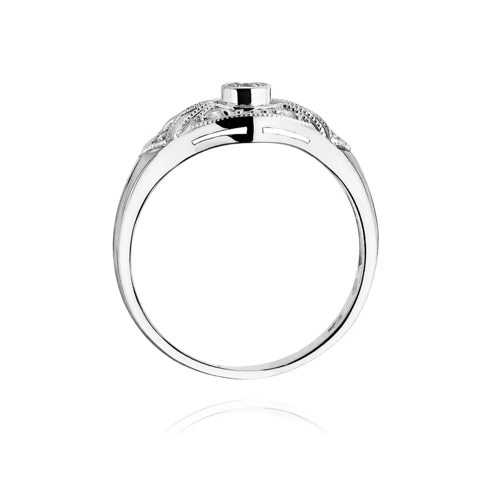 zlatý prsteň s diamantmi 0,10 ct a 0,087 ct w0413-diw-01