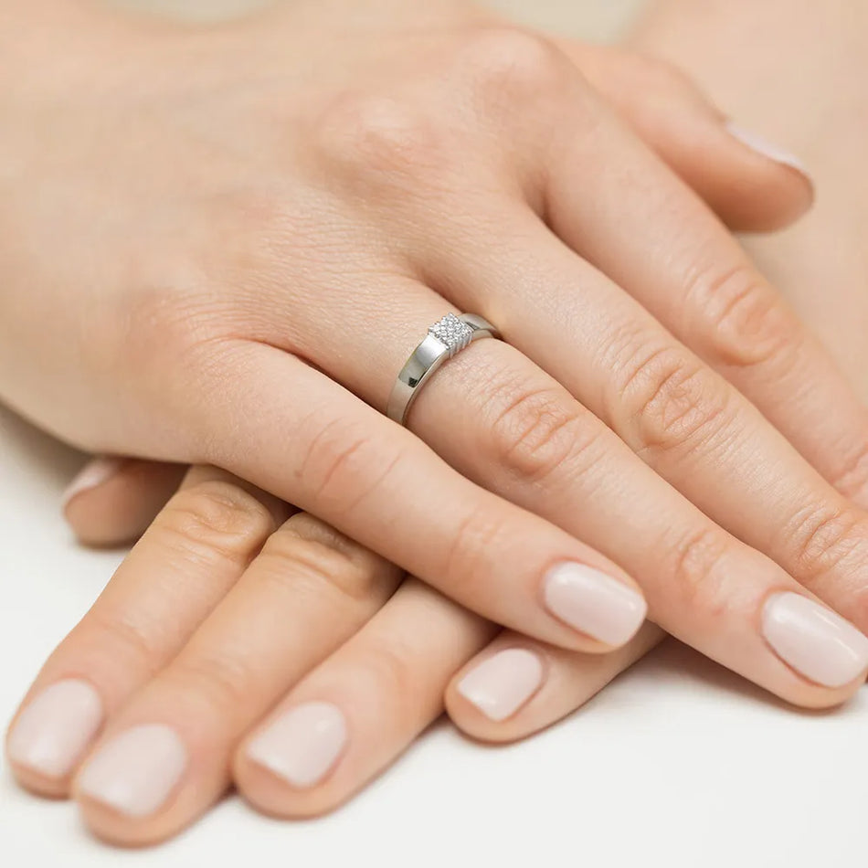 zlatý prsteň so 0,077 ct diamantmi w0417-diw-01
