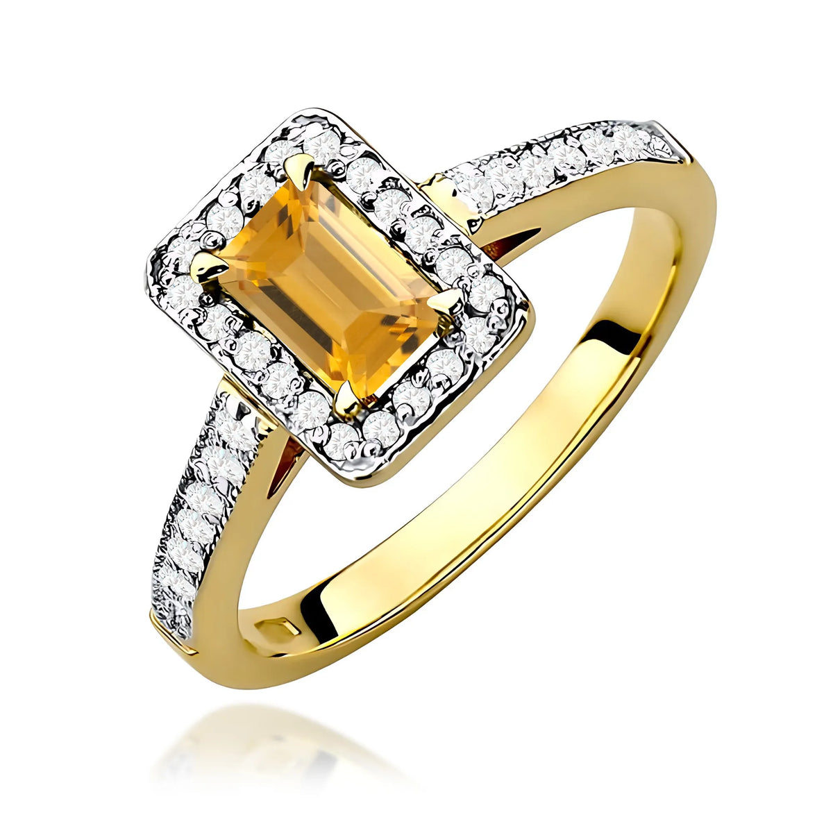 zlatý prsteň s 0,60 ct citrínom a 0,22 ct diamantmi w0422-ciy-01