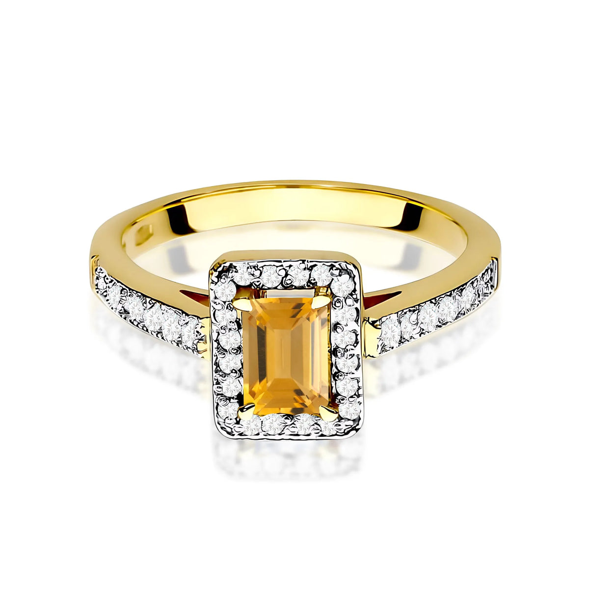 zlatý prsteň s 0,60 ct citrínom a 0,22 ct diamantmi w0422-ciy-01