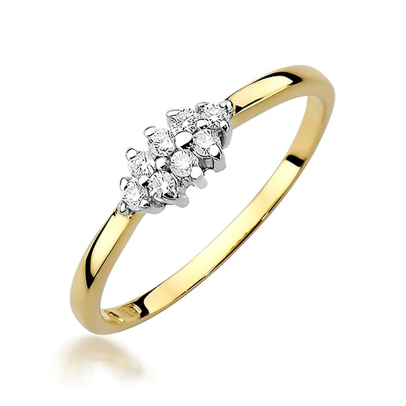 zlatý prsteň s diamantmi 0,116 ct w0427-diw-01