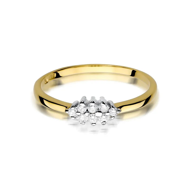 zlatý prsteň s diamantmi 0,116 ct w0427-diw-01