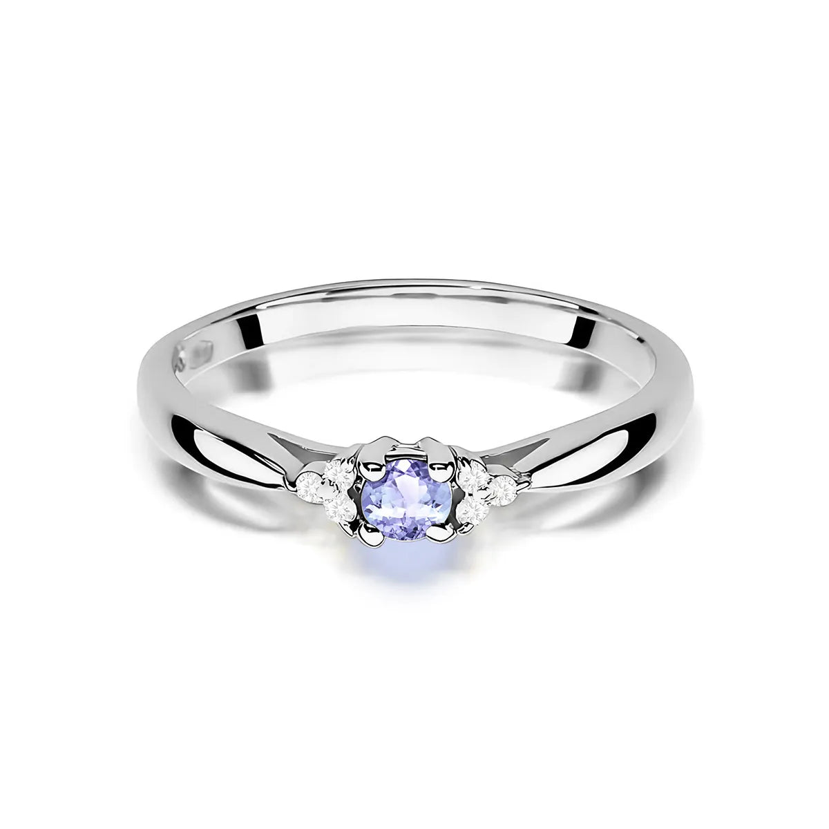 zlatý prsteň s 0,15 ct tanzanitom a 0,03 ct diamantmi w0428-tap-01