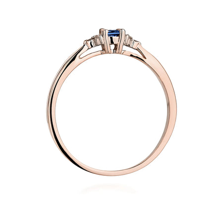 zlatý prsteň s 0,15 ct zafírom a 0,03 ct diamantmi w0428-sab-01