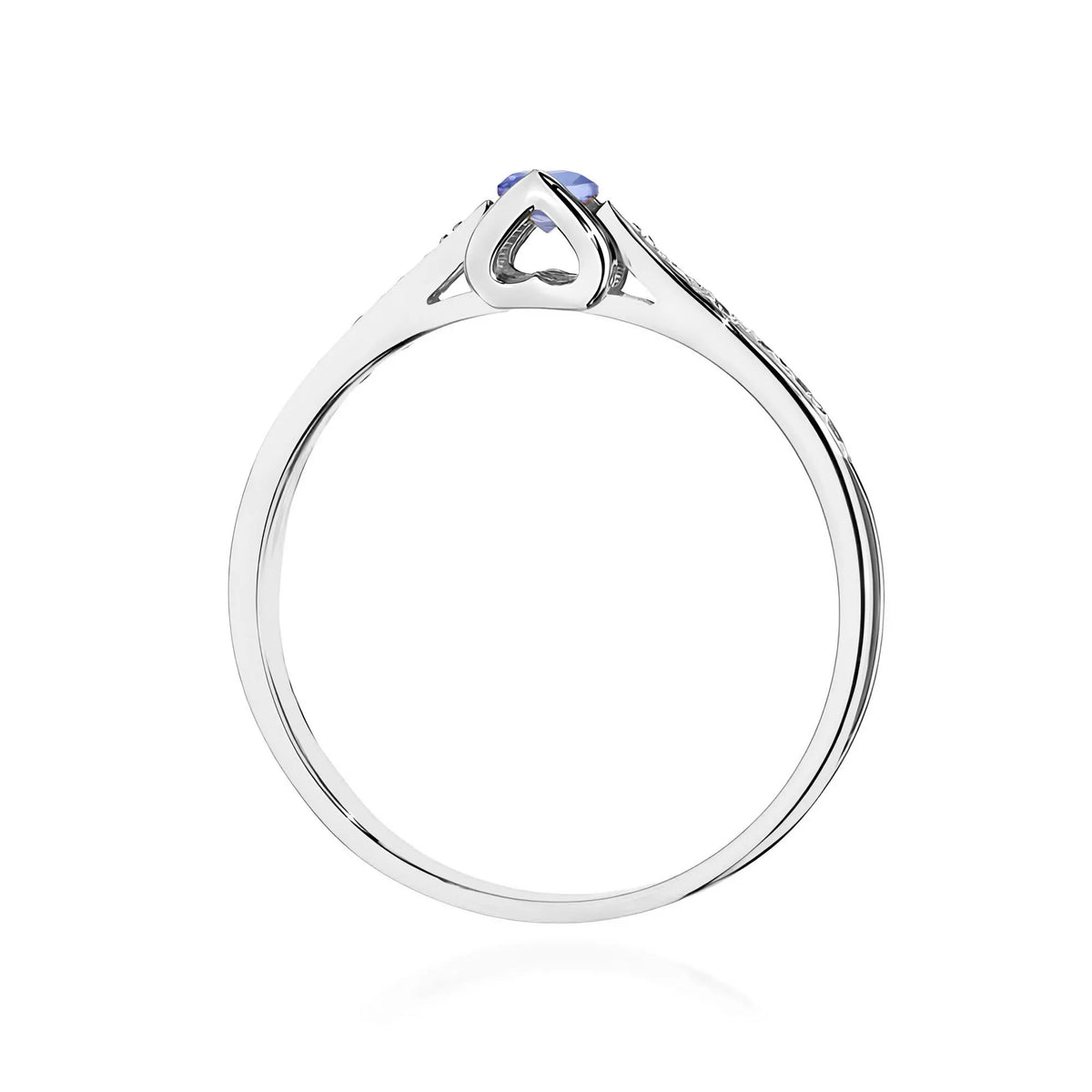 zlatý prsteň s 0,15 ct tanzanitom a 0,05 ct diamantmi w0435-tap-01