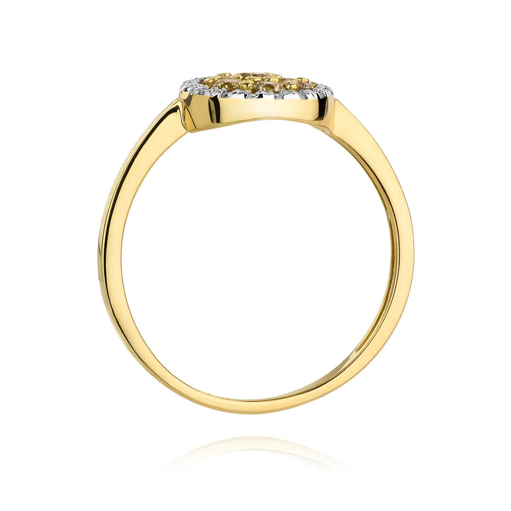 zlatý prsteň s diamantmi 0,10 ct a 0,20 ct w0440-xxx-01