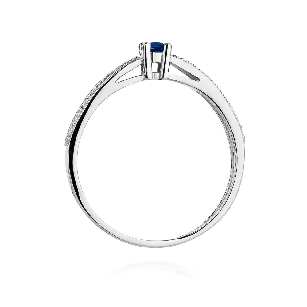 zlatý prsteň s 0,15 ct zafírom a 0,09 ct diamantmi w0449-sab-01